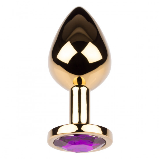 Plug It Strass Buttplug Medium Goud/Paars