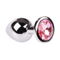 Plug It Strass Buttplug Medium Zilver/Roze