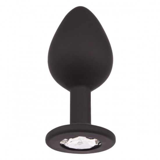 Plug It Strass Buttplug Medium Zwart/Zilver