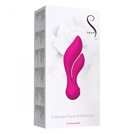 Swan Feather Rabbit Vibrator Roze
