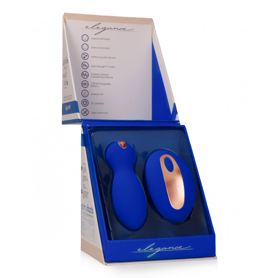 Elegance Purity Vibrerend Eitje + Stimulator Blauw