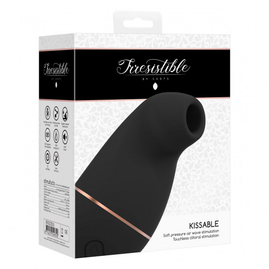 Irresistible Kissable Luchtdruk Stimulator Zwart
