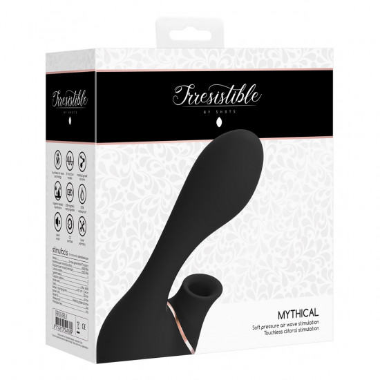 Irresistible Mythical Luchtdruk Vibrator Zwart