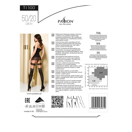 Passion Gold Collection TI100 Panty Zwart S/M
