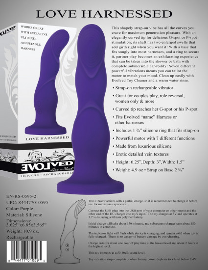 Evolved Love Harnessed Vibrator Paars