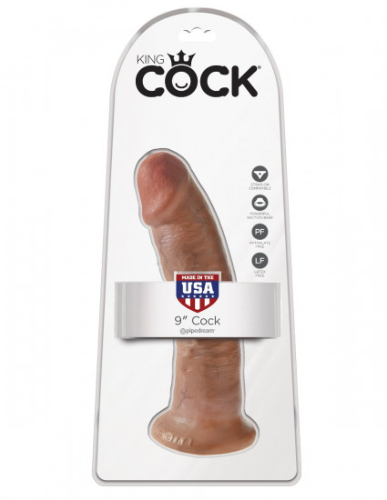 King Cock 9 Inch Dildo Lichtbruin