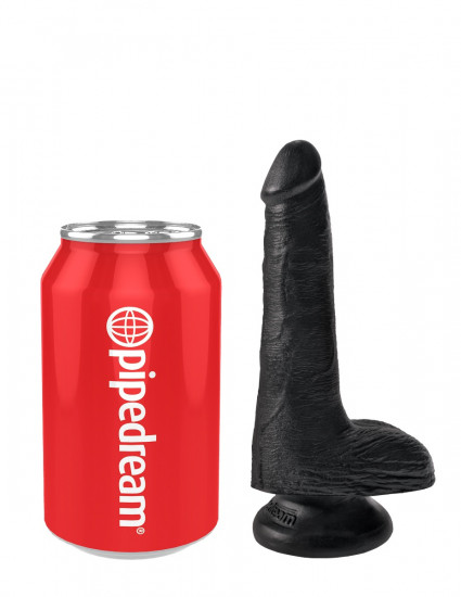 King Cock 6 Inch Cock with Balls Dildo Zwart