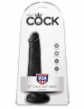 King Cock 6 Inch Cock with Balls Dildo Zwart