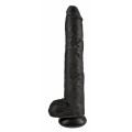 King Cock 14 Inch Cock with Balls Dildo Zwart