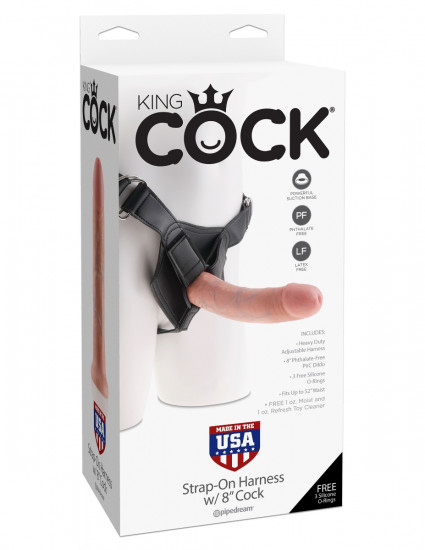 King Cock Strap-On Harness with 8 Inch Cock Blank