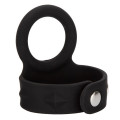 Tri-Snap Scrotum Support Ring Cockring Large Zwart