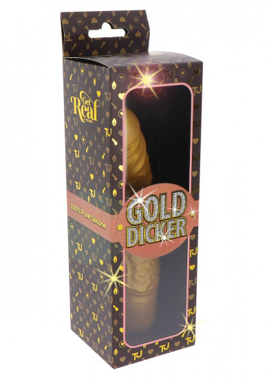 Get Real Stim Vibrator Gold Dicker Goud