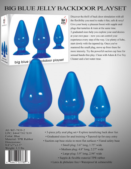 Adam & Eve Big Blue Jelly Backdoor Playset Blauw