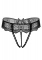 Daring Intimates Delphine Crotchless Slip Zwart L/XL
