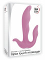 Adam & Eve Triple Touch Massager Vibrator Licht Roze