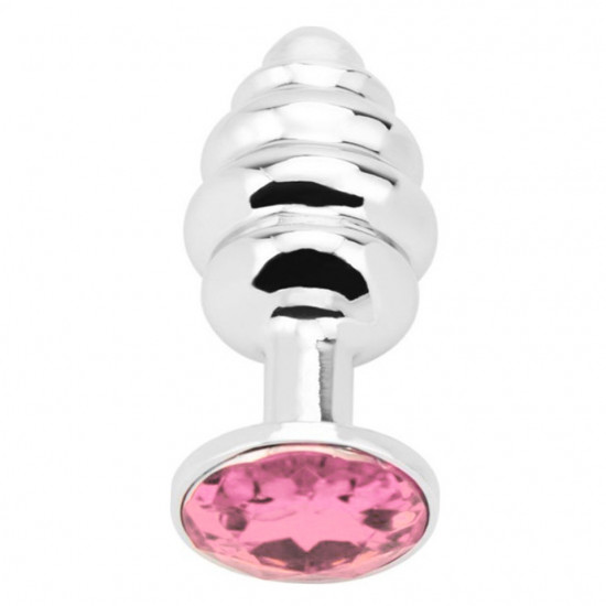 Seamless Anal Butt Plug Small Zilver/Roze