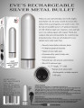 Adam & Eve Eve's Rechargeable Silver Metal Bullet Zilver