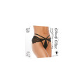 Barely Bare Butterfly Strap Lace Thong Panty Zwart