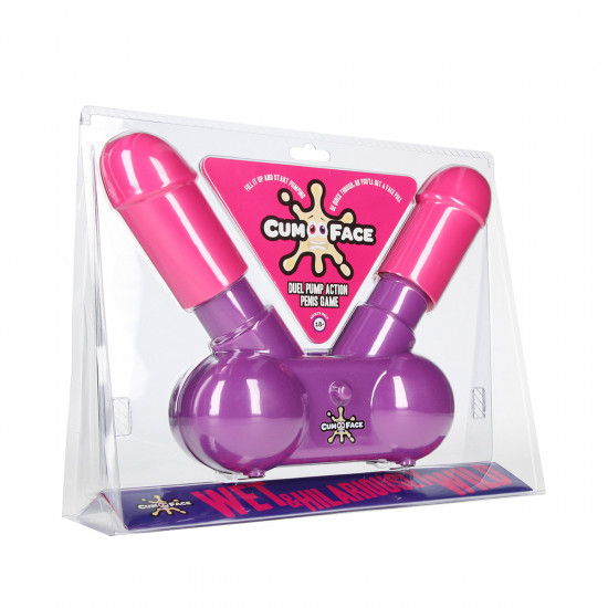 Cum Face Duel Pump Action Penis Game Paars