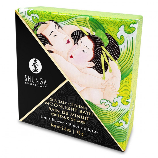Shunga Moonlight Bath Lotus Flower Sea Salt Crystals 75g