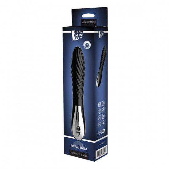 Midnight Magic Spiral Twist Vibrator Zwart