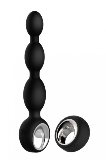 Midnight Magic Dione Remote Vibrating Anal Beads Zwart